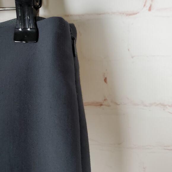 Vince Stitch Front Seam Ponte Legging Pants Sz L Dark Gray Side Zip Work Career - Picture 8 of 14